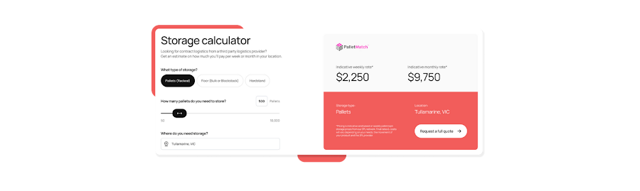 Storage calculator in action